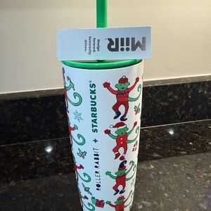 Starbucks Festive Roller Rabbit Tumbler with Green Lid